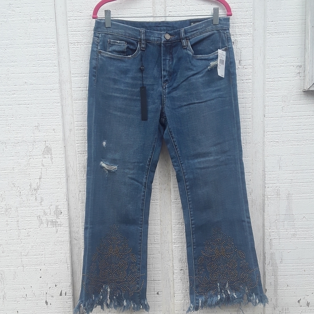 BLANK NYC (Women's 30) BoHo Embellished Cropped Leg Denim Jeans